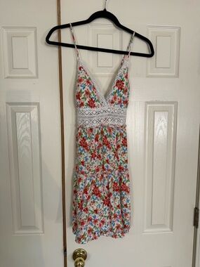 Rue21 Floral Lace Trim Mini Sundress Size Medium